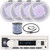 Pyle PLMRB29W2 Single DIN Marine Bluetooth USB/AUX MP3 Player AM/FM Radio Stereo Receiver, 4x 5.25" 180W Max 2-Way Waterproof Low Profile Slim Style Blue LED Speakers, Radio Antenna, Speaker Wire