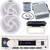 Pyle PLMRB29W2 Single DIN Marine Bluetooth USB/AUX MP3 Player AM/FM Radio Stereo Receiver w/White Cover, 2x 4" 100W Max Low Profile 2-Way Waterproof White Speakers, 2 Channel Amplifier, Antenna, Wire