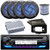 JVC KD-T92MBS Single DIN Marine MotorSports Bluetooth USB/AUX CD Player AM/FM Radio Stereo Receiver w/Black Cover, 4x 5.25" 180W Max 2-Way Blue LED Black Speakers, 4 Channel Amplifier, Speaker Wire