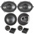 2 x Polk Audio MM572 MM1 Series Marine Rated 5x7" 2-Way Coaxial Car Boat Speakers, 2 x Polk Audio MM6502 MM1 Series 375W Ultra-Marine Certified 6.5" Component Speaker System