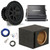 Kicker CompVX 1200W Peak 10" Dual Voice Coil 4-Ohm Subwoofer, Mono 1-Channel Amplifier, Single Vented Ported Sub Enclosure Box, 4 Gauge Amp Install Kit