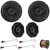 2x JBL Stage3 68MF 6.5" 560W Max Power 3-Way Car Audio Speakers, 2x Kicker 43DSC404 4" 120W Max Power 4 Ohm Coaxial Speakers, Speaker Wire, 2x Speaker Wire Harness (Bundle fits 1988-up GM Vehicles)