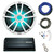 Kicker PXA Series Weather-Resistant Marine Audio Mono Amplifier, Infinity 10" Marine Audio Multi-Element White Subwoofer w/ RGB LED Lighting (Bulk Packaging), 8 Gauge OFC Amplifier Installation Kit