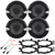 Car Audio Package: 2 Pairs (QTY 4) of JVC CS-DR162 6.5" 2-Way 300 Watt Max Power 4-Ohm Coaxial Car Audio Speakers with Mounting Adapter Rings and Speaker Wire Harness (Fits Select GM Vehicles)