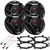 Two Pairs (Qty 4) of JVC CS-DR621 drvn DR Series 6.5" 300 Watts Max Power 2-Way Coaxial Speakers, 2x Speaker Wire Harness, 2x 5.25" or 6.5" Speaker Mounting Bracket Adaptor (1995-2009 GM Vehicles)