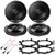 Car Audio Package: 2 Pairs (QTY 4) of Pioneer 6-1/2" 2-Way 300 Watt Max Power Coaxial Car Audio Speakers with Mounting Adapter Rings and Speaker Wire Harness (Fits Select GM Vehicles)