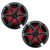 1 Pair (QTY 2) of Enrock Marine 6.5" 4-Ohm 120 Watt Peak Power Waterproof 2-Way Coaxial Speakers with MultiColor LED Lighting - Bundle Combo with Chrome Grilles