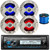 Pioneer MVH-MS310BT Single DIN Marine Bluetooth USB AUX AM/FM Digital Media Receiver Bundle with 4x JBL 8" 2-Way White Multi-Element Speaker w/ RGB LED (Bulk Packaging) and 16G Speaker Wire