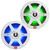 One Pairs (QTY 2) Of JBL Stadium Marine MW8030 8" 500 Watts Max Power 3-Way Convertible White Boat Audio RGB LED Speakers (Bulk Packaging)