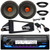 JVC KD-X38MBS Single DIN Marine Bluetooth USB/AUX LED AM/FM Radio SiriusXM Ready Stereo Receiver W/Install Kit, 2x 6.5" 300W Max Midrange Speakers W/Adapters, Handlebar Control Interface (98-13 HD)