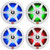 Two Pairs (QTY 4) Of JBL Club 82 8" OEM Replacement 450 Watt Max Power 2-Way High-Performance Boat RGB LED Speakers with White and Gray Grilles