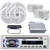Pyle PLCD43MRB Single DIN Marine Bluetooth USB/AUX MP3 Player AM/FM In-Dash Stereo Head Unit Receiver w/White Cover, 4x 4" 100W Max 2-Way Speakers, 2x 3.5'' 200W Max Mini Box White Speakers, Amplifier
