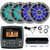 Marine Audio MA112 2.8" Color Display Stereo USB Bluetooth Marine Receiver, 4x Infinity 6.5" Coaxial 225W Waterproof Titanium LED Boat Speakers, 4-Channel Amplifier w/ Wiring Kit, USB/AUX Interface