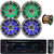 Sony MEX-N4300BT Single DIN Bluetooth USB AUX CD Player Car Audio Receiver Bundle Combo with 4x Infinity 8" Coaxial 450W Waterproof Marine Titanium LED Speakers, 16 Gauge 50 Feet Speaker Wire