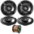 2 Pairs (QTY 4) of Pioneer TS-F1634R 6.5" 100 Watt Max Power 2-Way Slim Mount Car Audio Speakers with Enrock Audio 16 Gauge 50 Feet Speaker Wire