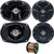 2x JVC CS-J6930 6x9" 400 Watt Max Power 3-Way Coaxial Car Audio Speakers, 2x JVC CS-J620 6.5" 300 Watts Peak Power Car Audio 2-Way Coaxial Black Speakers, Enrock 16 Gauge 50 Feet Speaker Wire Cable