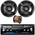 Pioneer SPH-C10BT Single DIN Smartphone Multimedia Bluetooth USB Receiver Bundle Combo with 2x Pioneer TS-F1634R 6.5" 100W 2-Way Slim Mount Car Audio Speakers, 16 Gauge 50 Feet Speaker Wire