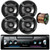 Pioneer SPH-C10BT Single DIN Smartphone Multimedia Bluetooth USB Receiver Bundle Combo with 4x Pioneer TS-F1634R 6.5" 100W 2-Way Slim Mount Car Audio Speakers, 16 Gauge 50 Feet Speaker Wire