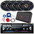 Pioneer SPH-C10BT Single DIN Smartphone Multimedia Bluetooth USB Receiver Bundle Combo with 4x 6x9" 550 Watt Peak Power 4-Way Coaxial Speakers, 4-Channel Compact Amplifier, Amp Wiring Kit