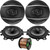 2 Pairs (QTY 4) of Pioneer TS-A1677S A-Series 6.5" 3-Way Coaxial 320 Watts Peak Power Car Audio Speakers Bundle Combo with Enrock Audio 16 Gauge 50 Feet Speaker Wire Cable