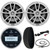 Stereo Speakers Bundle: Gauge Style Marine Boat Digital Media Bluetooth Receiver + Pair Infinity 6.5" 2-Way Water Resistant Coaxial Speakers + USB Mount + 22" Radio Antenna + Protective Cover