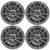 Two Pairs (QTY 4) Of JBL Marine Stage 6 6.5" OEM Replacement 180 Watts Max Power 2-Way Multi-Element Gray Boat Speakers (Bulk Packaging)