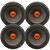 2 Pair (QTY 4) of JBL SHOCKWAVE150W65 6.5" 300 Watt Peak Power Midrange Woofer Car Audio Speakers