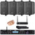 Pyle PDA7BU Bluetooth USB/AUX MP3 Player SDFM Radio Home Audio Theater Black Amplifier Receiver, 4x 4" 30W Max Power 3-Way Indoor/Outdoor Black Speakers, VHF Wireless Microphone System, Speaker Wire