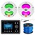 Polk Audio UMC1RTL Bluetooth AM/FM Radio Waterproof Commander Stereo Receiver Bundle Combo with 2x JBL 6.5" 2-Way Marine Boat White LED Speakers, 50 Foot 16-Gauge Speaker Wire, White Radio Antenna