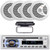 Pyle PLCD43MRB Single DIN Marine Bluetooth USB/AUX MP3 Player AM/FM Radio In-Dash Stereo Head Unit Receiver w/White Cover, 4x 6.5" 150W Max Power Full Range Dual Cone Waterproof White Speakers