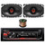 JVC KD-R370 Single DIN In-Dash CD Player AM/FM Radio AUX Receiver Bundle with 2x JBL 4x6" 120W Peak Power Coaxial Car Speakers, Speaker Wire
