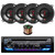 JVC KD-T910BTS Single DIN CD Player Bluetooth USB AUX AM/FM Stereo SiriusXM Ready Receiver Bundle with 4x JBL 5.25" 200W Peak Power Car Speakers, Speaker Wire