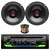 JVC KD-TD91BTS Single DIN In-Dash CD Player Bluetooth USB AUX AM/FM Stereo SiriusXM Ready Receiver Bundle with 2x JBL 6.5" 165W Peak Coaxial Car Speakers, Speaker Wire