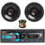 Dual Electronics XDM290BT Single DIN In-Dash CD Player Bluetooth MP3/AUX/USB AM/FM Car Radio Stereo Receiver Combo Bundle with (QTY 2) Of JBL 6.5" 225W 2-Way Coaxial Car Audio Speakers, Speaker Wire