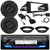 JVC KD-X38MBS Single DIN Marine Bluetooth USB/AUX AM/FM Stereo Receiver W/Install Kit, 2x 6.5" 560W Max Speakers W/Adapters, Handlebar Control Interface, Antenna (Bundle Fits 1998-2013 HD Motorcycles)