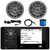JBL R3500 4" LCD Screen Marine Bluetooth USB/AUX AM/FM Radio Weather-Resistant Digital Media Stereo Receiver, 2x 6.5" 180W Max 2-Way Gray Marine Speakers, USB/AUX Adapter, Radio Antenna, Speaker Wire