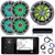 JBL R3500 Marine Bluetooth AMFM LCD Digital Media Receiver Bundle With 6.5" 225W Max Titanium RGB Marine Speakers, 10" Chrome RGB Subwoofer, 5-Channel 1800W Amplifier, Amp Wiring Kit, 22" Antenna