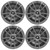 Two Pairs (QTY 4) of JBL Marine Stage 6 6.5" OEM Replacement 180 Watts Max Power 2-Way Multi-Element Gray Marine Speakers