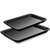 Non-Stick Cookie Sheet Baking Pans - 2-Pc. Professional Quality Kitchen Cooking Non-Stick Bake Trays w/ Black Diamond Coating Inside & Outside, Dishwasher Safe - NutriChef NC2TRBL