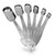 Stainless Steel Measuring Spoons Set - 6Pc Heavy Duty Oval Shaped Kitchen Metal Measuring Spoon for Dry or Liquid Ingredients, Teaspoon and Tablespoon Set w/ Metric & US Measurement - NutriChef NCMMS6