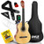 Pyle Classical Acoustic Kit-Junior 6 Linden Wood Guitar w/Gig Bag, Tuner, Nylon Strings, Picks, Strap, for Beginners, Adults, Right, Natural Gloss, 39” (PGACLS90)