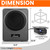 Lanzar SBA8A 8” 600 Watt Low-Profile Amplified Car Subwoofer