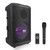 Pyle Portable Bluetooth PA Speaker - 240W 8” Rechargeable Outdoor BT Karaoke Audio System - TWS, Party Lights, LED Display, FM/AUX/MP3/USB/SD, 6.5mm in, Carry Handle - Wireless Mic, Remote Control