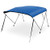 Waterproof Boat Bimini Top Cover-54-60 W 4 Bow Bimini Top Canvas Sun Shade Boat Canopy 1" Double Wall Alu Frame Tube, 2 Straps 2 Rear Support Poles, Storage Boot -SereneLife SLBT4RB549 (Royal Blue)