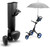 SereneLife SLGCUBH Golf Trolley Universal Umbrella Base Universal Golf Cart Umbrella Stand Attachment