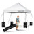 Pop Up Canopy Tent 10x10 - Commercial Instant Shelter Foldable/Collapsible Sun Shade Canopy Pop Up Tent w/Waterproof Tent Top, Portable Carry Bag & Sand Bag - SereneLife SLGZ10W (White)