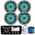 Fusion MS-RA55 Compact Marine Bluetooth AM/FM Stereo Radio AUX Receiver Bundle Combo with 4x 6.5" Coaxial 225 Watt Peak Power Waterproof Titanium Marine RGB LED Speakers, Speaker Wire, Antenna