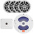 4x Infinity 6.5" 225 Watt Max Power High-Performance White Speakers, 10" 750 Watt Max Power Multi-Element RGB LED White Boat Audio Subwoofer, 1200 Watt Max Power Mono Class D Amplifier