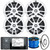 Infinity R3000 Bluetooth AM/FM Radio Digital Media Marine Receiver Bundle with 4x JBL Stage Marine 8" 375 Watts Peak Power High-Performance Marine Audio White Speakers, Speaker Wire, Radio Antenna