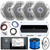 Infinity R3000 Bluetooth Digital Media Marine Receiver Bundle with 4x JBL 6.5" 180W Max Power Dual Cone Stereo Boat ATV Marine White Speaker, 4-Channel Amplifier w/ Wiring Kit, Wire, Antenna